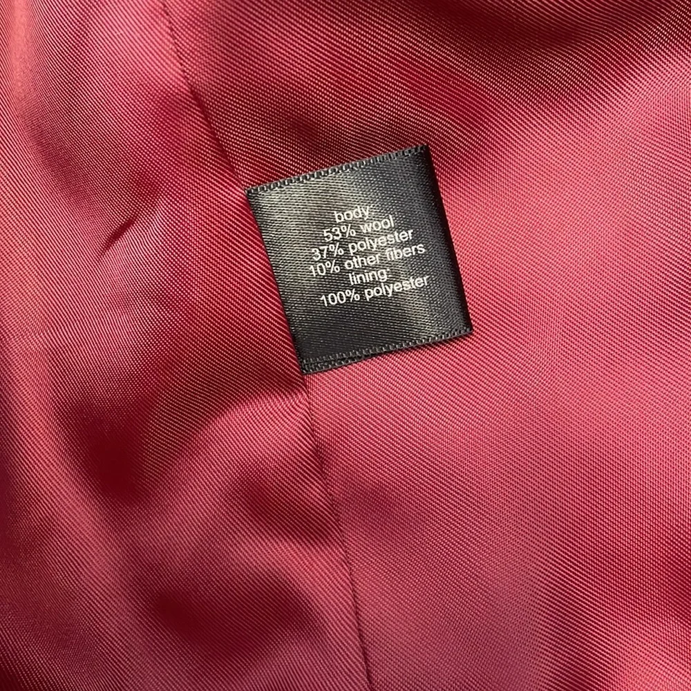 The Limited wool blend red front tie jacket